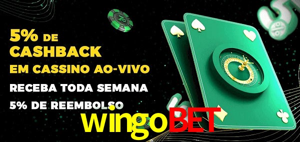 Promoções do cassino ao Vivo wingobet